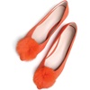 image:imageHee grand Pom Pom Ballet Flats for Women Suede Pointed Toe SlipOn Casual Comfortable Flat ShoesOrange