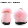 image:imageHee grand Pom Pom Ballet Flats for Women Suede Pointed Toe SlipOn Casual Comfortable Flat ShoesPink