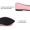 image:imageHee grand Pom Pom Ballet Flats for Women Suede Pointed Toe SlipOn Casual Comfortable Flat ShoesPink