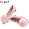 image:imageHee grand Pom Pom Ballet Flats for Women Suede Pointed Toe SlipOn Casual Comfortable Flat ShoesPink
