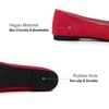 image:imageHee grand Pom Pom Ballet Flats for Women Suede Pointed Toe SlipOn Casual Comfortable Flat ShoesRed