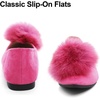 image:imageHee grand Pom Pom Ballet Flats for Women Suede Pointed Toe SlipOn Casual Comfortable Flat ShoesRose