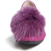 image:imageHee grand Pom Pom Ballet Flats for Women Suede Pointed Toe SlipOn Casual Comfortable Flat ShoesRose Purple