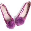 image:imageHee grand Pom Pom Ballet Flats for Women Suede Pointed Toe SlipOn Casual Comfortable Flat ShoesRose Purple