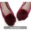 image:imageHee grand Pom Pom Ballet Flats for Women Suede Pointed Toe SlipOn Casual Comfortable Flat ShoesWine Red