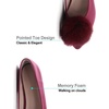 image:imageHee grand Pom Pom Ballet Flats for Women Suede Pointed Toe SlipOn Casual Comfortable Flat ShoesWine Red