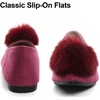 image:imageHee grand Pom Pom Ballet Flats for Women Suede Pointed Toe SlipOn Casual Comfortable Flat ShoesWine Red