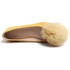 image:imageHee grand Pom Pom Ballet Flats for Women Suede Pointed Toe SlipOn Casual Comfortable Flat ShoesYellow