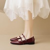 image:imageHee grand Retro Ankle Strap Buckle Mary Jane Shoes Women Pointed Toe PU Leather Low Heel Dress ShoesRed