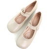 image:imageHee grand Retro Mary Jane Shoes for Women Cute Round Toe Buckle Ballet Flats Leather Dress Flats Soft Work FlatsApricot