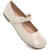image:imageHee grand Retro Mary Jane Shoes for Women Cute Round Toe Buckle Ballet Flats Leather Dress Flats Soft Work FlatsApricot