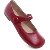 image:imageHee grand Retro Mary Jane Shoes for Women Cute Round Toe Buckle Ballet Flats Leather Dress Flats Soft Work FlatsRed