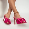 image:imageHee grand Satin Bowknot Rhinestones High Heel Sandals Slides Sexy Open Toe Party Dress Sandals1rose