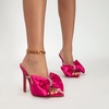 image:imageHee grand Satin Bowknot Rhinestones High Heel Sandals Slides Sexy Open Toe Party Dress Sandals1rose