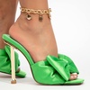 image:imageHee grand Satin Bowknot Rhinestones High Heel Sandals Slides Sexy Open Toe Party Dress Sandals2green