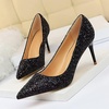 image:imageHee grand Shining Sequins High Heels Sexy Pointed Toe Stilettos Bridal Dress Shoes for Wedding PartyBlack
