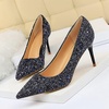 image:imageHee grand Shining Sequins High Heels Sexy Pointed Toe Stilettos Bridal Dress Shoes for Wedding PartyBlue