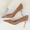 image:imageHee grand Shining Sequins High Heels Sexy Pointed Toe Stilettos Bridal Dress Shoes for Wedding PartyChampagne
