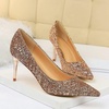 image:imageHee grand Shining Sequins High Heels Sexy Pointed Toe Stilettos Bridal Dress Shoes for Wedding PartyChampagne