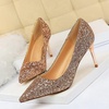 image:imageHee grand Shining Sequins High Heels Sexy Pointed Toe Stilettos Bridal Dress Shoes for Wedding PartyChampagne