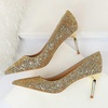 image:imageHee grand Shining Sequins High Heels Sexy Pointed Toe Stilettos Bridal Dress Shoes for Wedding PartyGold
