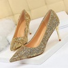 image:imageHee grand Shining Sequins High Heels Sexy Pointed Toe Stilettos Bridal Dress Shoes for Wedding PartyGold