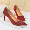 image:imageHee grand Shining Sequins High Heels Sexy Pointed Toe Stilettos Bridal Dress Shoes for Wedding PartyRed