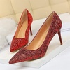 image:imageHee grand Shining Sequins High Heels Sexy Pointed Toe Stilettos Bridal Dress Shoes for Wedding PartyRed