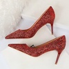 image:imageHee grand Shining Sequins High Heels Sexy Pointed Toe Stilettos Bridal Dress Shoes for Wedding PartyRed