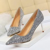 image:imageHee grand Shining Sequins High Heels Sexy Pointed Toe Stilettos Bridal Dress Shoes for Wedding PartySilver