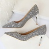 image:imageHee grand Shining Sequins High Heels Sexy Pointed Toe Stilettos Bridal Dress Shoes for Wedding PartySilver