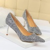 image:imageHee grand Shining Sequins High Heels Sexy Pointed Toe Stilettos Bridal Dress Shoes for Wedding PartySilver