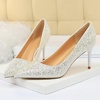 image:imageHee grand Shining Sequins High Heels Sexy Pointed Toe Stilettos Bridal Dress Shoes for Wedding PartyWhite
