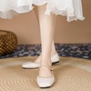 image:imageHee grand Square Toe Mary Jane Flats for Women Comfortable Ankle Buckle Ballet Flats PU Leather Dress Shoes539beige