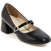 image:imageHee grand Vintage Mary Jane Shoes Chunky Heels for Women Square Toe Adjustable Strap Pump PU Leather Brogue Work Heels Dress Shoes130black