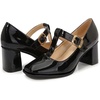 image:imageHee grand Vintage Mary Jane Shoes Chunky Heels for Women Square Toe Adjustable Strap Pump PU Leather Brogue Work Heels Dress Shoes519black