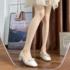 image:imageHee grand Women Closed Square Toe Chunky Block Heels Cute Bowknot Dress Shoes Pumps Comfortable Low Heel Slip Ons for Office192beige