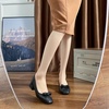 image:imageHee grand Women Closed Square Toe Chunky Block Heels Cute Bowknot Dress Shoes Pumps Comfortable Low Heel Slip Ons for Office192black