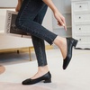 image:imageHee grand Women Closed Square Toe Chunky Block Heels Cute Bowknot Dress Shoes Pumps Comfortable Low Heel Slip Ons for Office513black