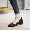 image:imageHee grand Women Closed Square Toe Chunky Block Heels Cute Bowknot Dress Shoes Pumps Comfortable Low Heel Slip Ons for Office513black