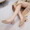 image:imageHee grand Women Closed Square Toe Chunky Block Heels Cute Bowknot Dress Shoes Pumps Comfortable Low Heel Slip Ons for Office513khaki