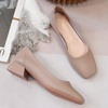 image:imageHee grand Women Closed Square Toe Chunky Block Heels Cute Bowknot Dress Shoes Pumps Comfortable Low Heel Slip Ons for Office513khaki