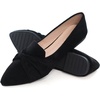 image:imageHee grand Women Fashion Bowknot Flats Comfort Pointed Toe Dress Shoes Slip On Ballet Shoes Driving Flats162blacksuede