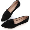 image:imageHee grand Women Fashion Bowknot Flats Comfort Pointed Toe Dress Shoes Slip On Ballet Shoes Driving Flats162blacksuede