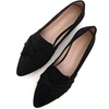 image:imageHee grand Women Fashion Bowknot Flats Comfort Pointed Toe Dress Shoes Slip On Ballet Shoes Driving Flats162blacksuede