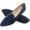 image:imageHee grand Women Fashion Bowknot Flats Comfort Pointed Toe Dress Shoes Slip On Ballet Shoes Driving Flats162bluesuede