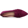 image:imageHee grand Women Fashion Bowknot Flats Comfort Pointed Toe Dress Shoes Slip On Ballet Shoes Driving Flats162burgundysuede