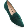 image:imageHee grand Women Fashion Bowknot Flats Comfort Pointed Toe Dress Shoes Slip On Ballet Shoes Driving Flats162greensuede