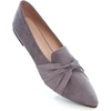 image:imageHee grand Women Fashion Bowknot Flats Comfort Pointed Toe Dress Shoes Slip On Ballet Shoes Driving Flats162greysuede
