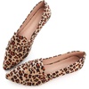 image:imageHee grand Women Fashion Bowknot Flats Comfort Pointed Toe Dress Shoes Slip On Ballet Shoes Driving Flats162leopard Yellowsuede